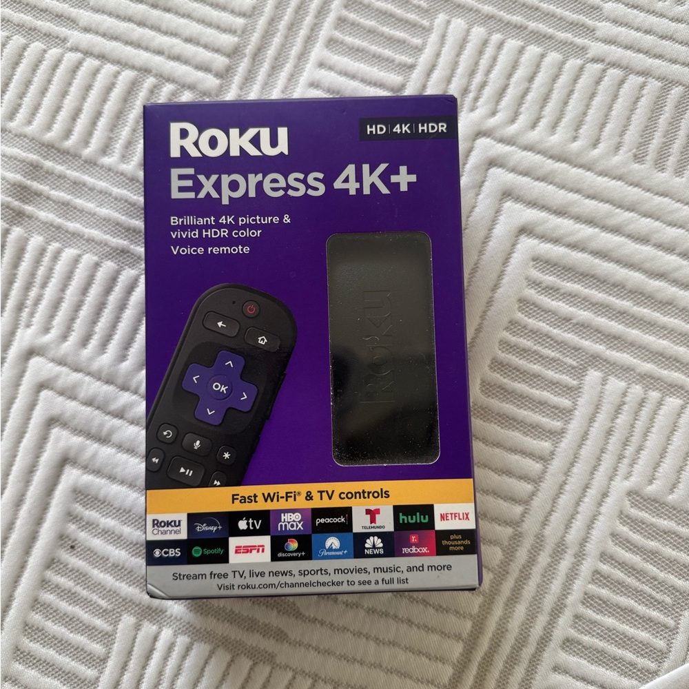 Roku Streaming Device with Black and Purple Remote